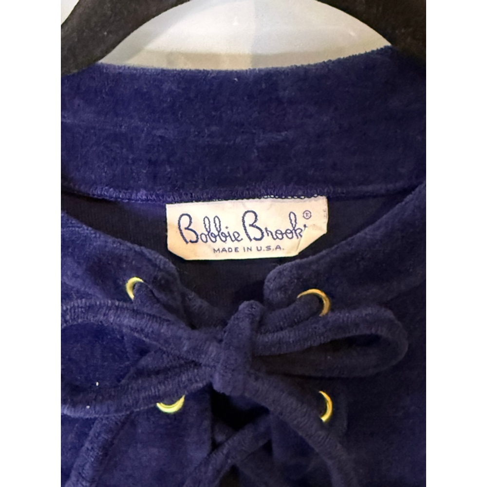 Vintage Bobbie Brooks Navy Short Sleeve Lace-Up Tee Presumed Size S - Picture 4 of 6